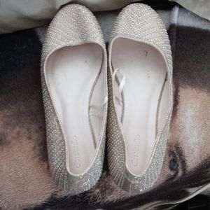 Crystal ballet shoes champagne color